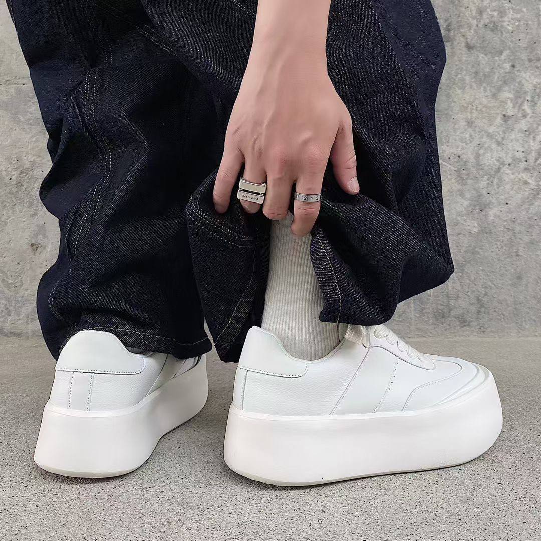 Code Studios White Chunky Sole Sneakers