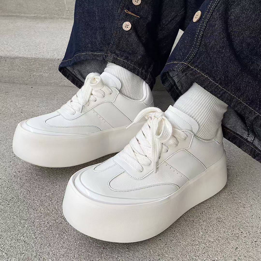 Code Studios White Chunky Sole Sneakers