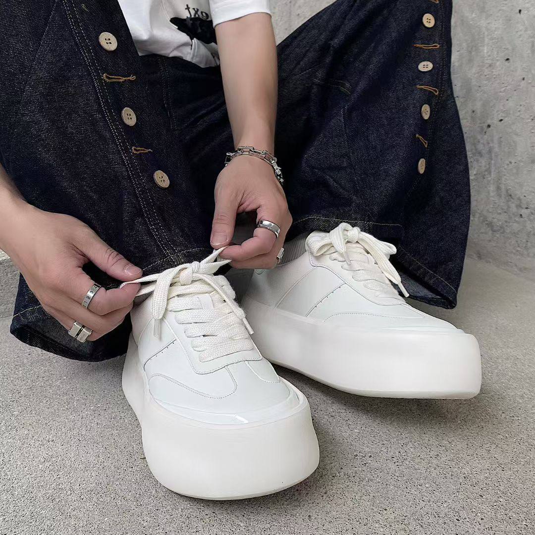 Code Studios White Chunky Sole Sneakers