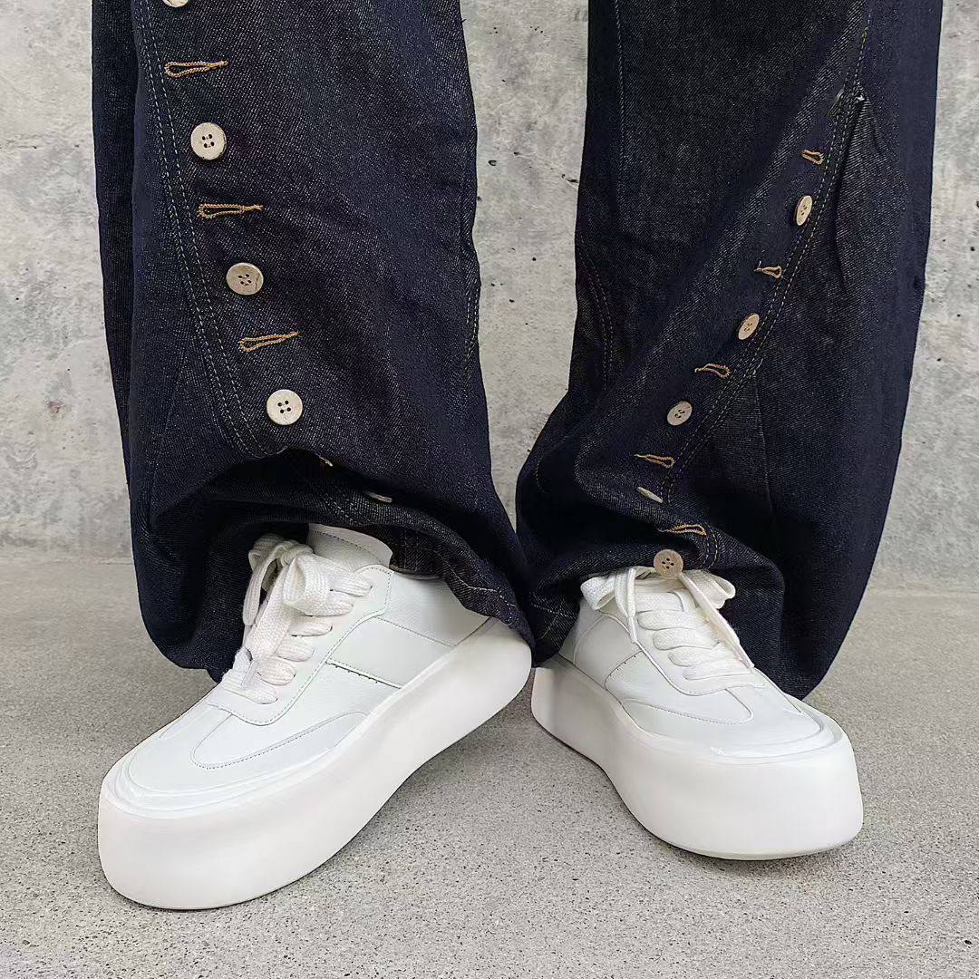 Code Studios White Chunky Sole Sneakers