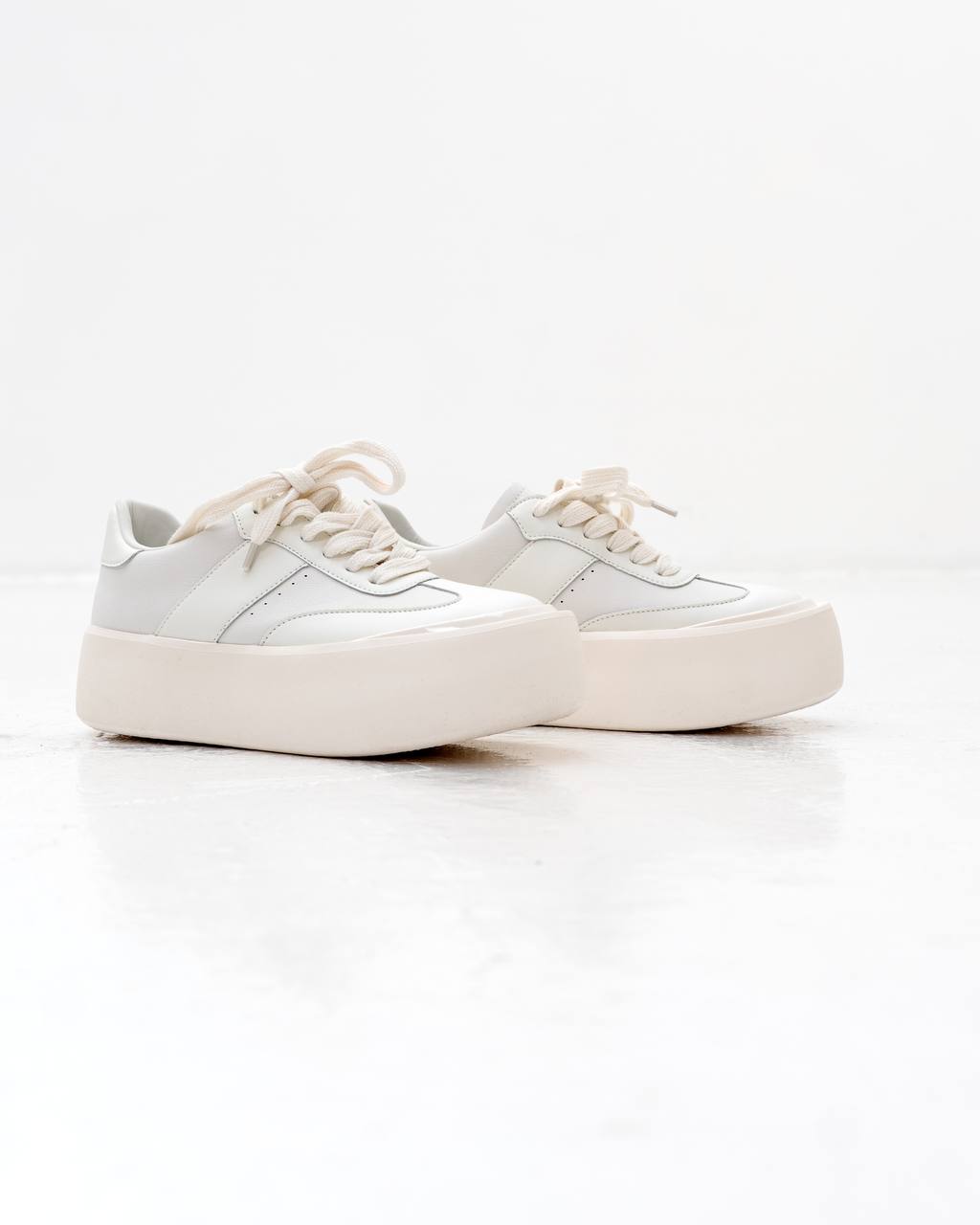 Code Studios White Chunky Sole Sneakers