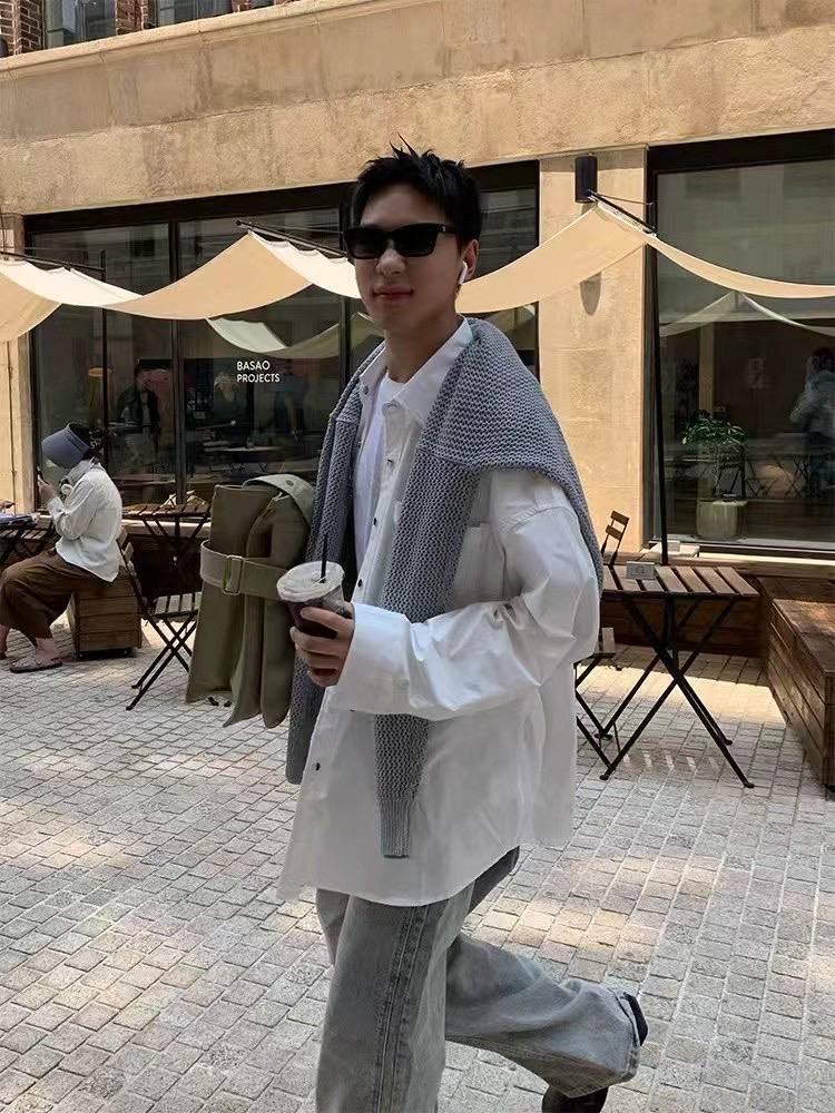 Code studios White Oversized Rain Shirt