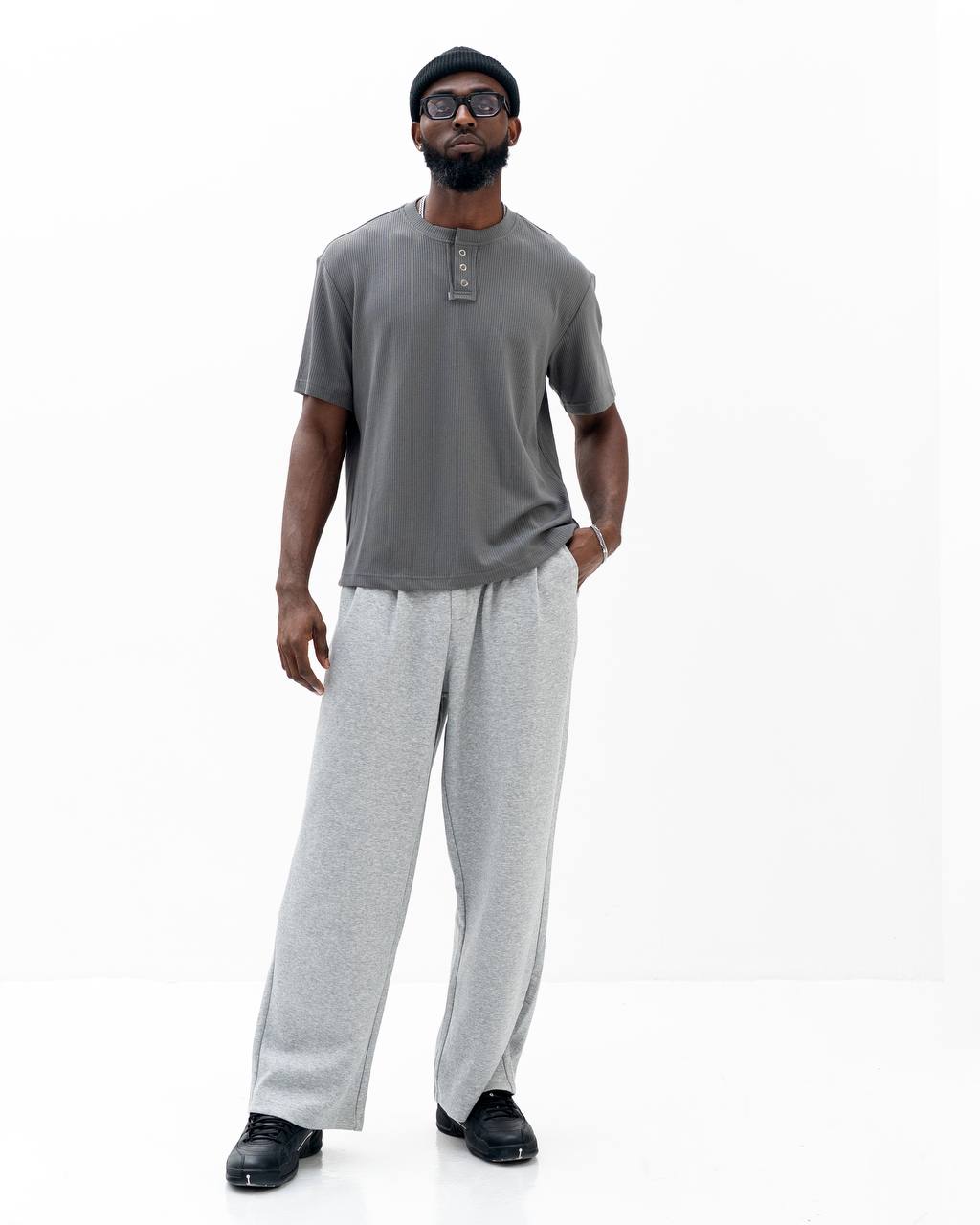 Code Studios Ribbed 3 buttons Henley Tshirt