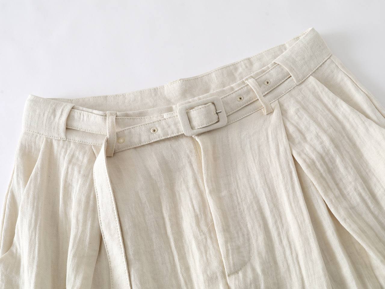 Code Studios Linen Drawstring wide-Leg pants