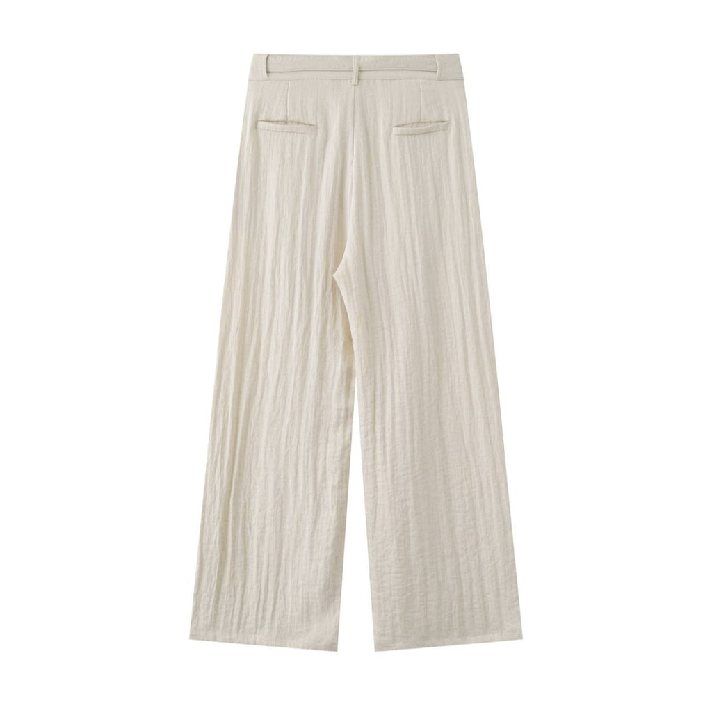 Code Studios Linen Drawstring wide-Leg pants