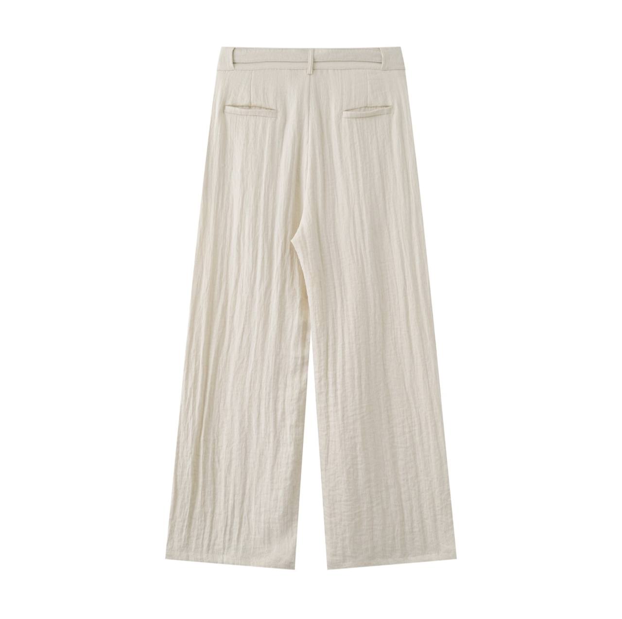 Code Studios Linen Drawstring wide-Leg pants