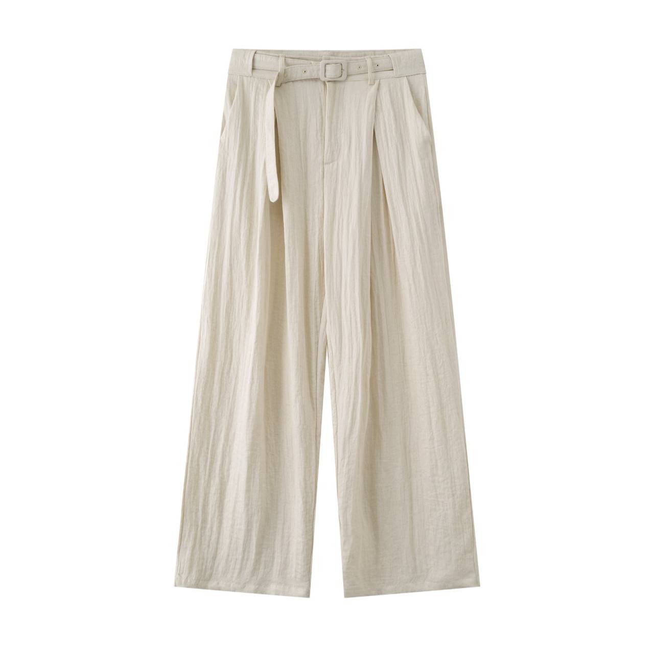 Code Studios Linen Drawstring wide-Leg pants