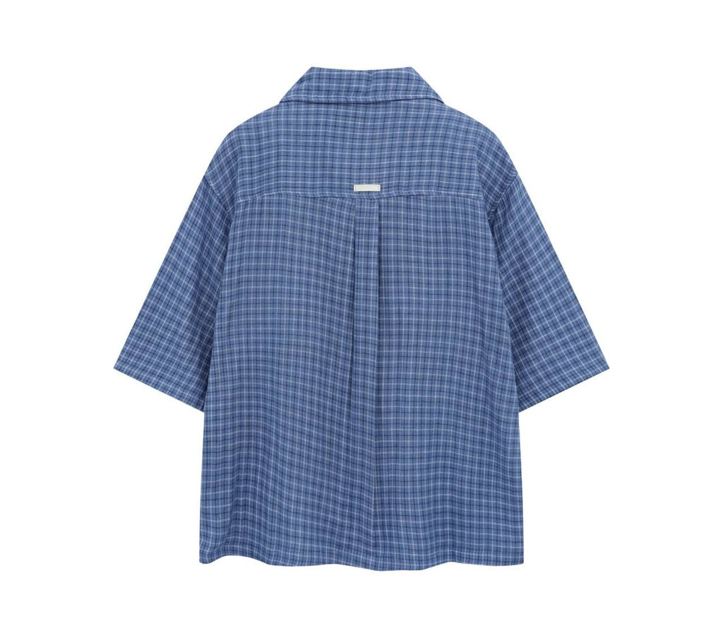 Code Studios Boxy fit Blue and Green Checked Shirt