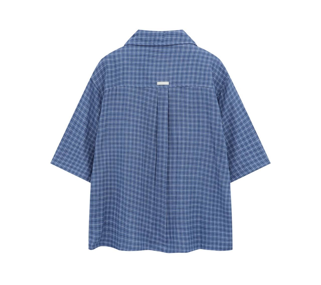 Code Studios Boxy fit Blue and Green Checked Shirt
