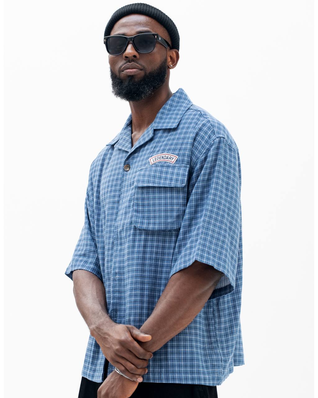 Code Studios Boxy fit Blue and Green Checked Shirt