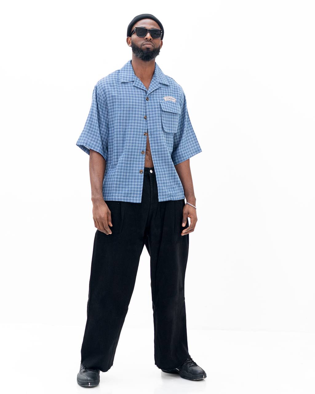 Code Studios Boxy fit Blue and Green Checked Shirt