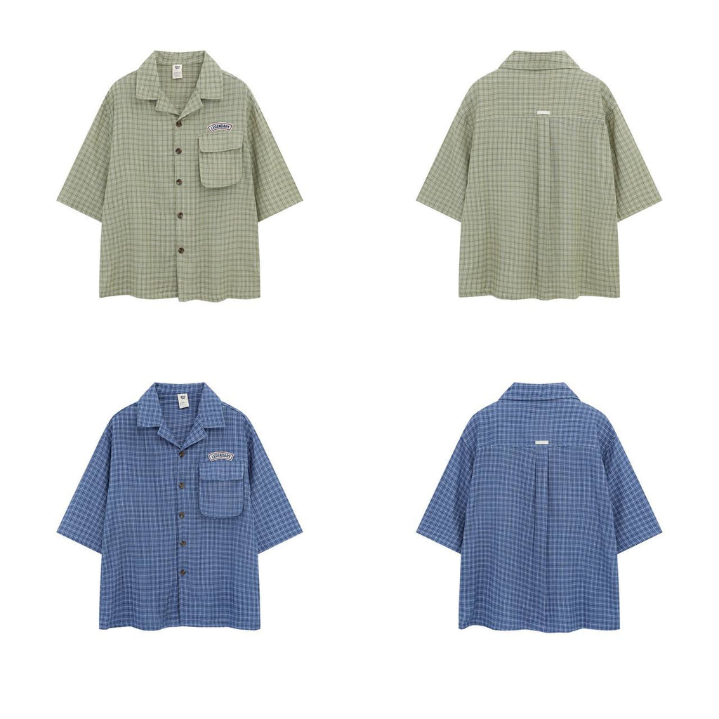 Code Studios Boxy fit Blue and Green Checked Shirt