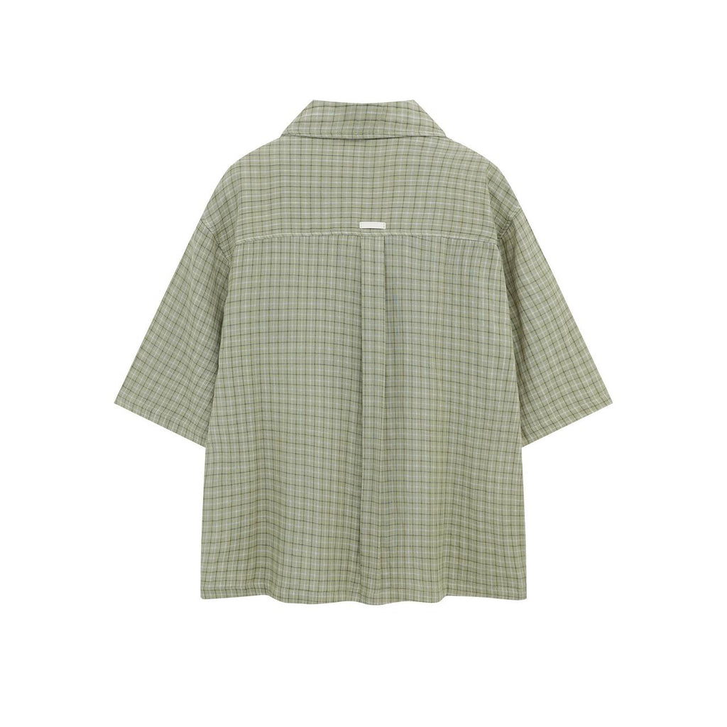 Code Studios Boxy fit Blue and Green Checked Shirt